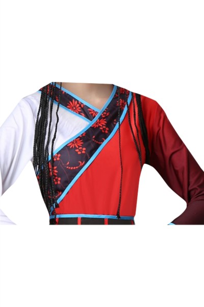Design costumes for Tibetan dance performances, custom-made women's ethnic minority costumes, adult Dolma big swing skirts, Chinese style costumes SKDO011 front view